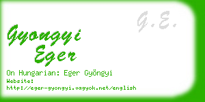 gyongyi eger business card