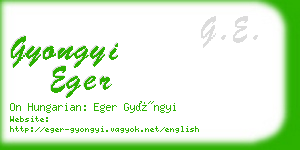 gyongyi eger business card